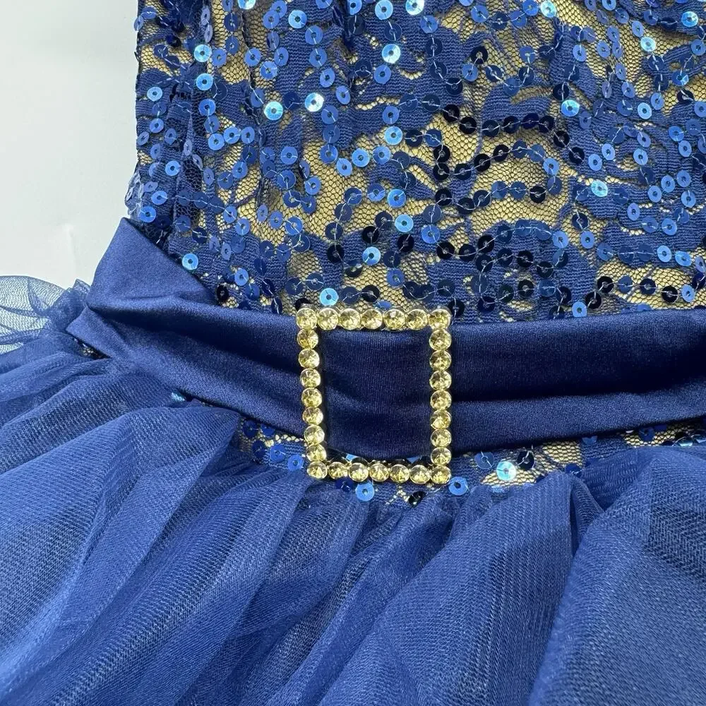 Weissman Showtime You Can Tell She's a Princess NavyGold Sequin Tutu Costume XXL